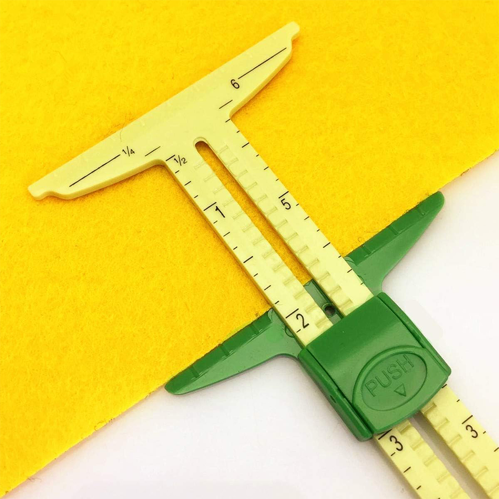 Sewing Gauge Ruler - 5-in-1 Sliding Gauge Measuring Tool Multifunctional