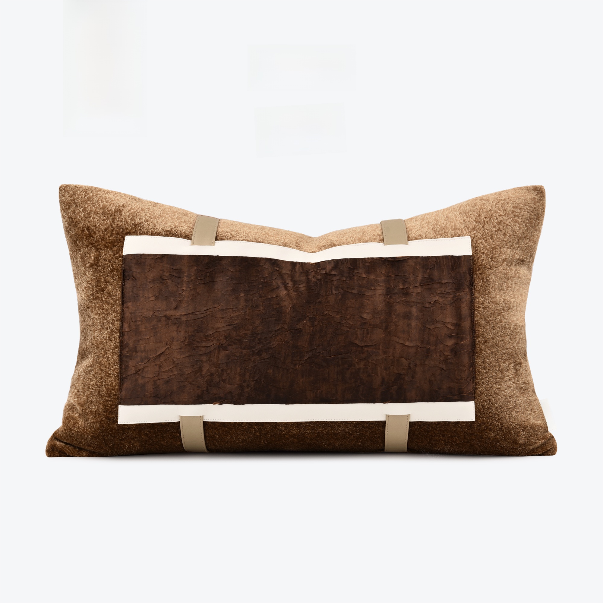 Century Textile & Sewing Supply Photos - Mid-Century Modern Brown Coffee Pillow Lumbar