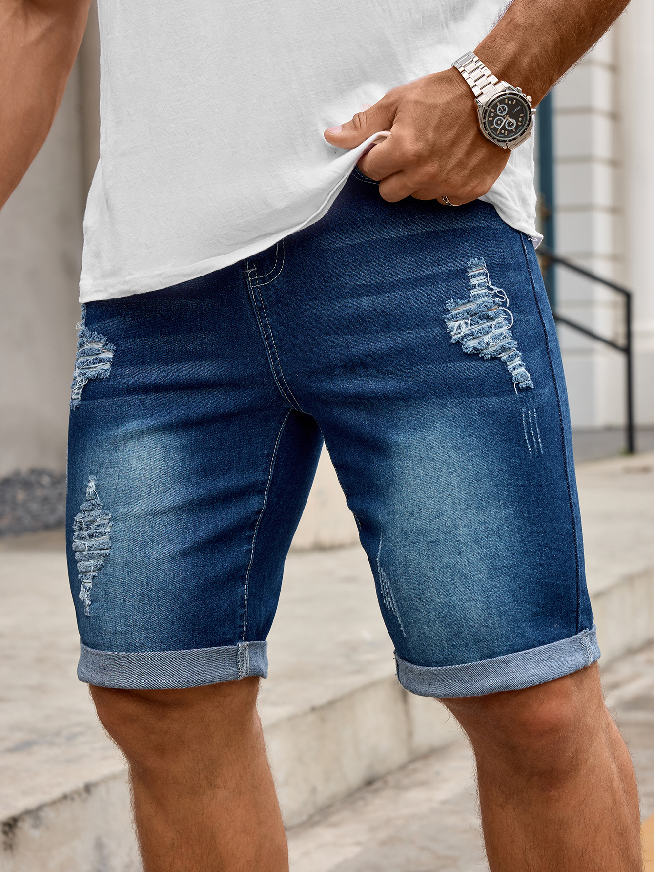 Sewing Hemming - Men Denim Trousers Jeans Shorts Pants,