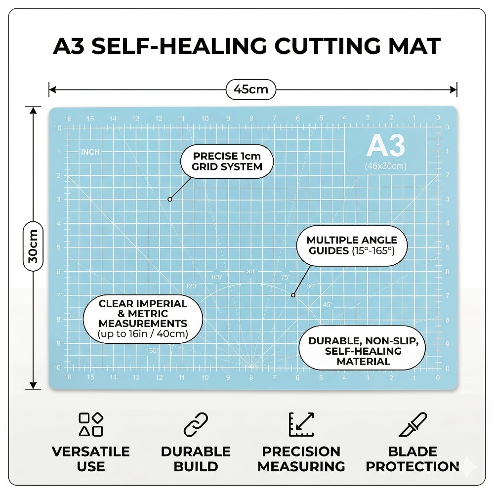 Rotary Cutter Set with A3 Cutt - огляд і ціна Quilting Ruler Square