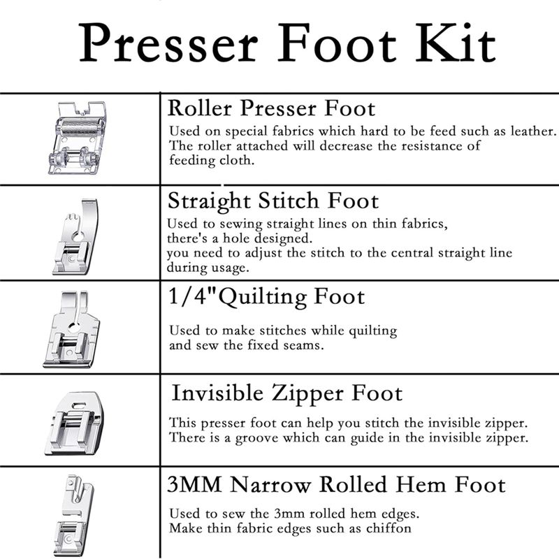 Hot Trend-11Pcs Presser Foot S - огляд і ціна Sewing Zigzag