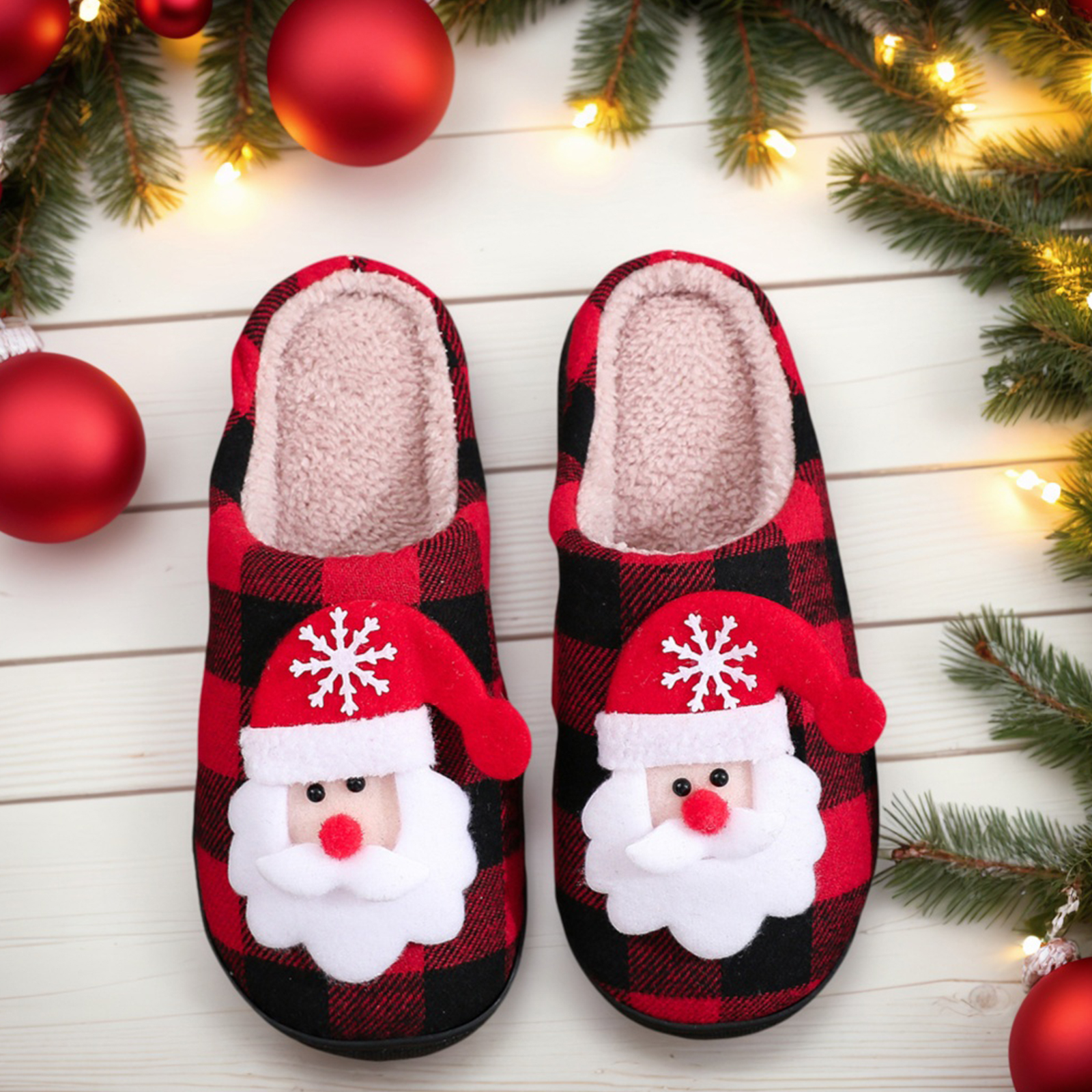 Christmas Couple Fuzzy Slipper - огляд і ціна Sewing House