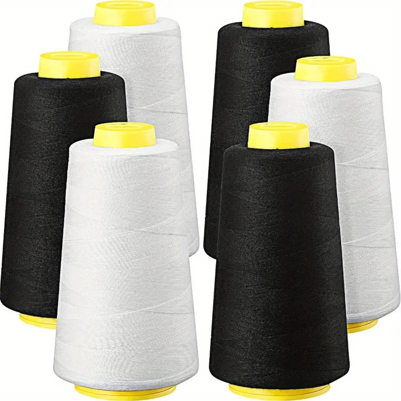 3 Black + 3 White Overlock Thr - огляд і ціна Serger Thread Cone