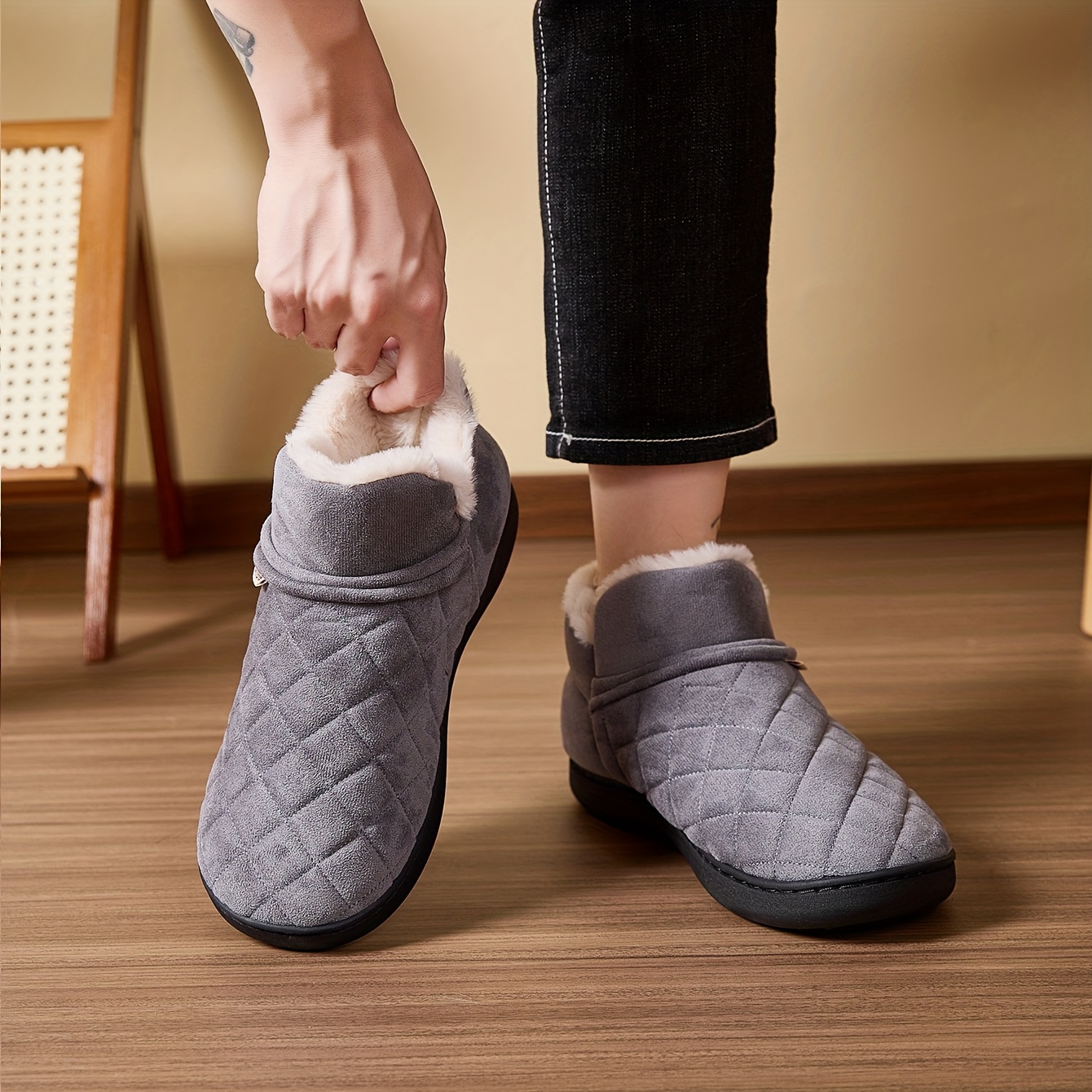 Winter Warm Plush Slippers Men - огляд і ціна Sewing Fleece