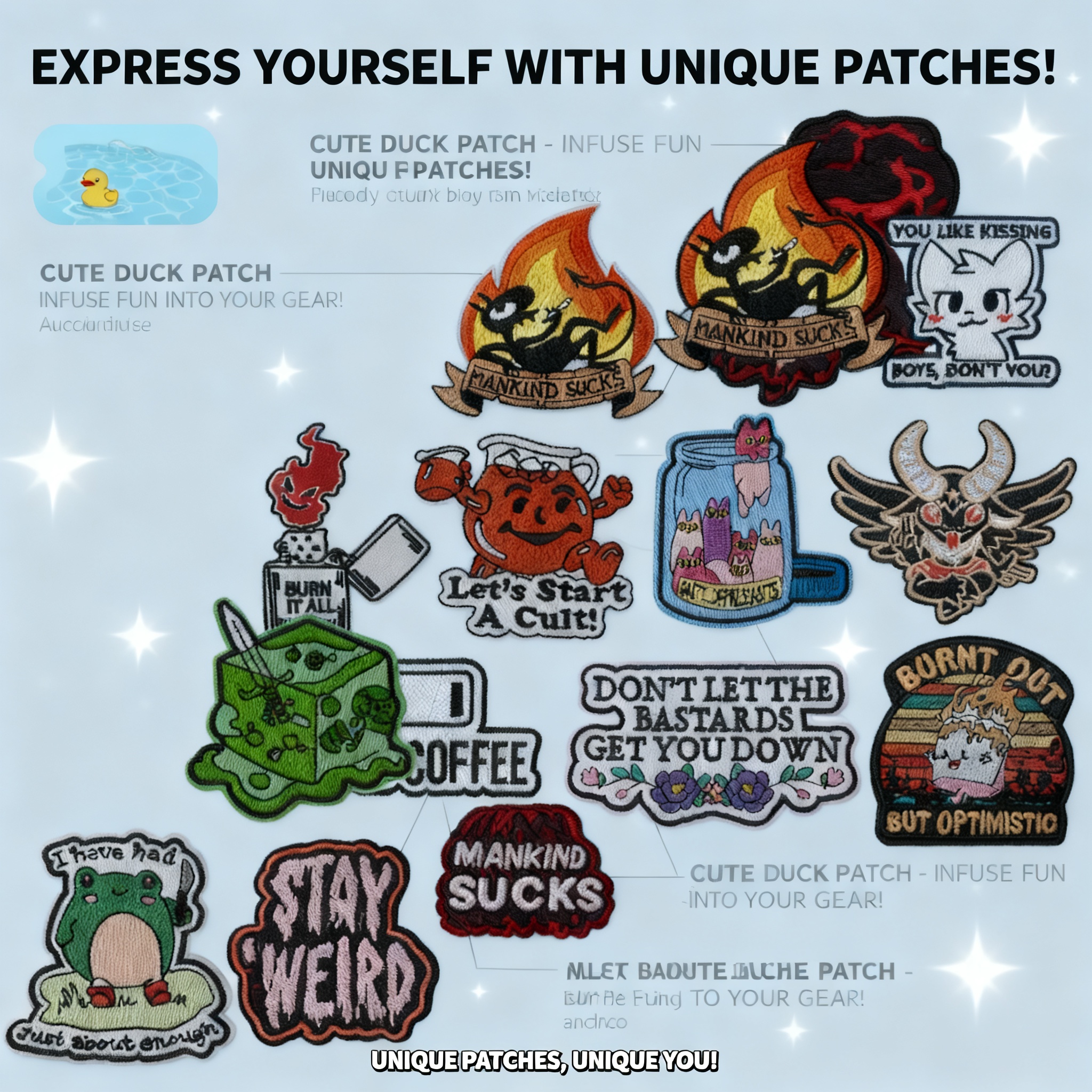 Funny Badge Quotes Cartoon Ani - огляд і ціна Iron On Patch
