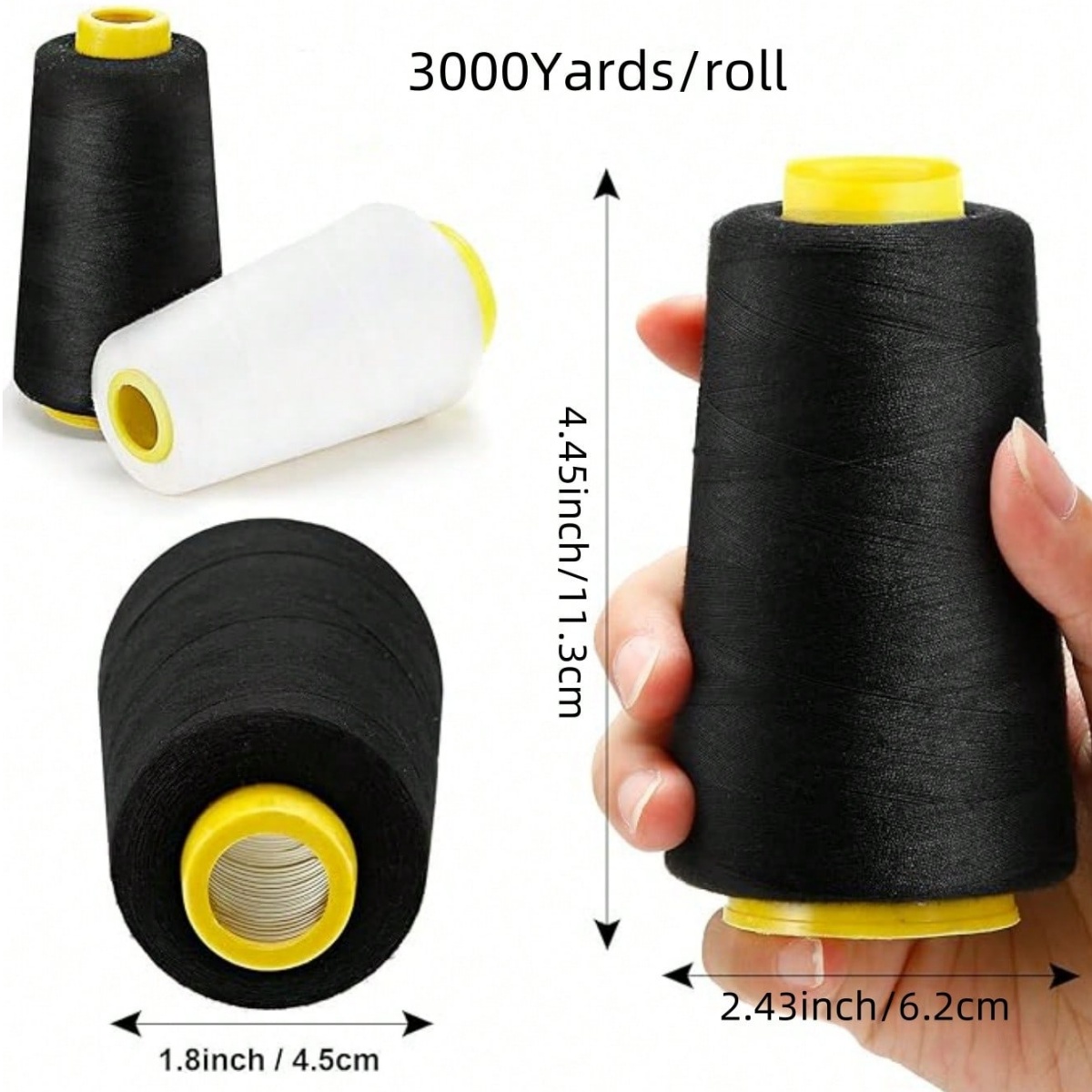 1-6Rolls 3000 Yard Each Serger - огляд і ціна Serger Thread Cone