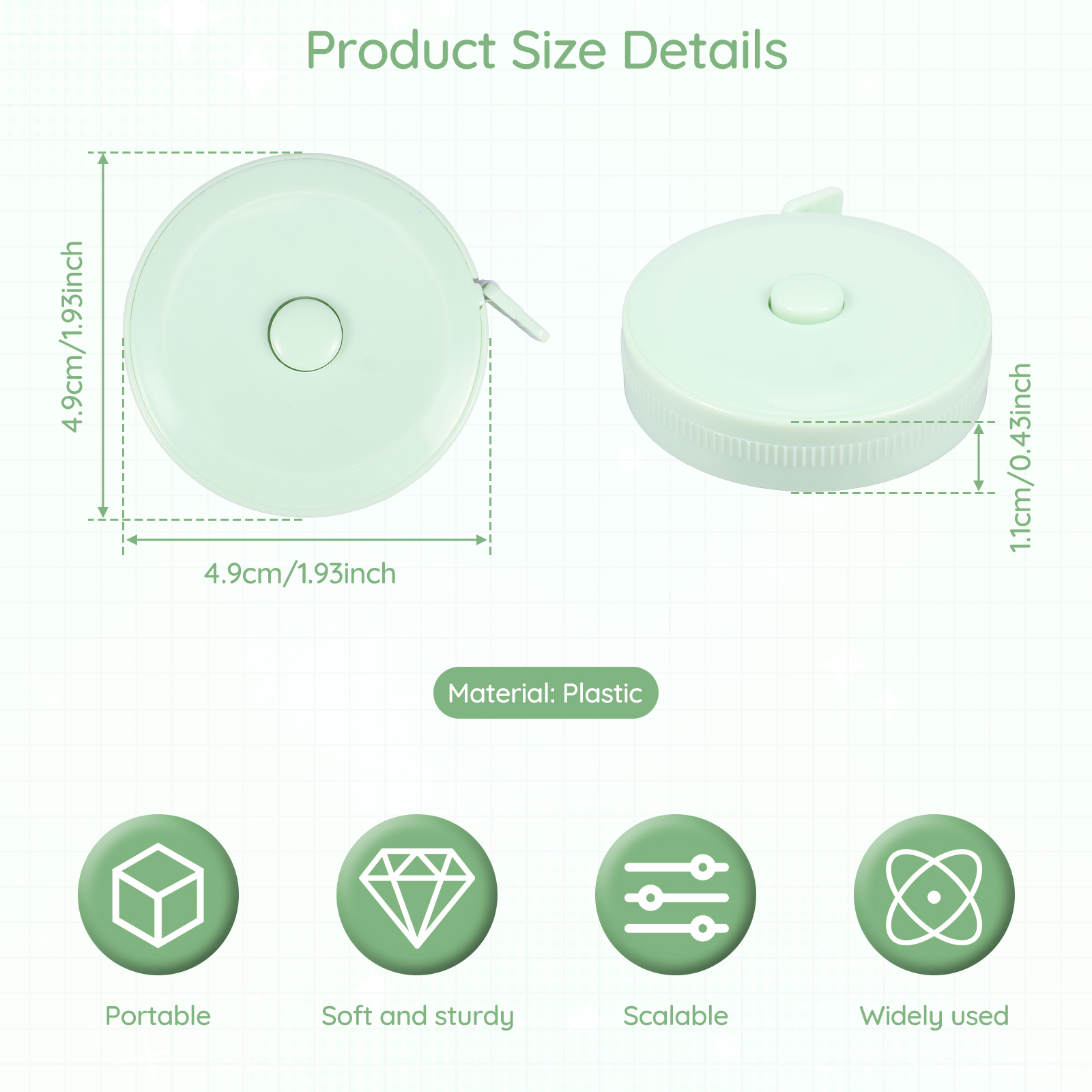 1PC 1.5m Small Tape Measure Do - огляд і ціна Sewing Recycling