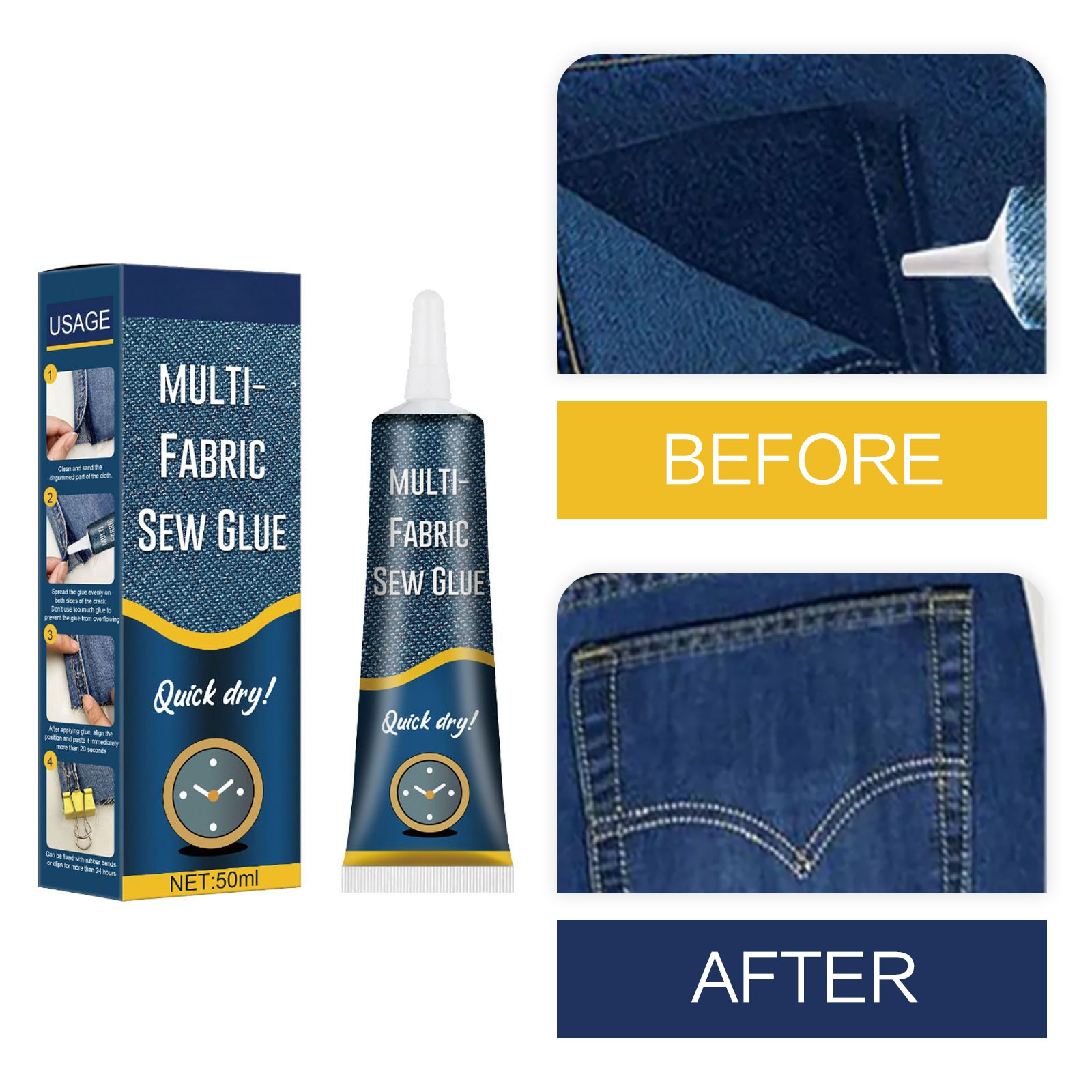 Fabric Sewing Glue Clothing Me - огляд і ціна Fabric Glue Bond