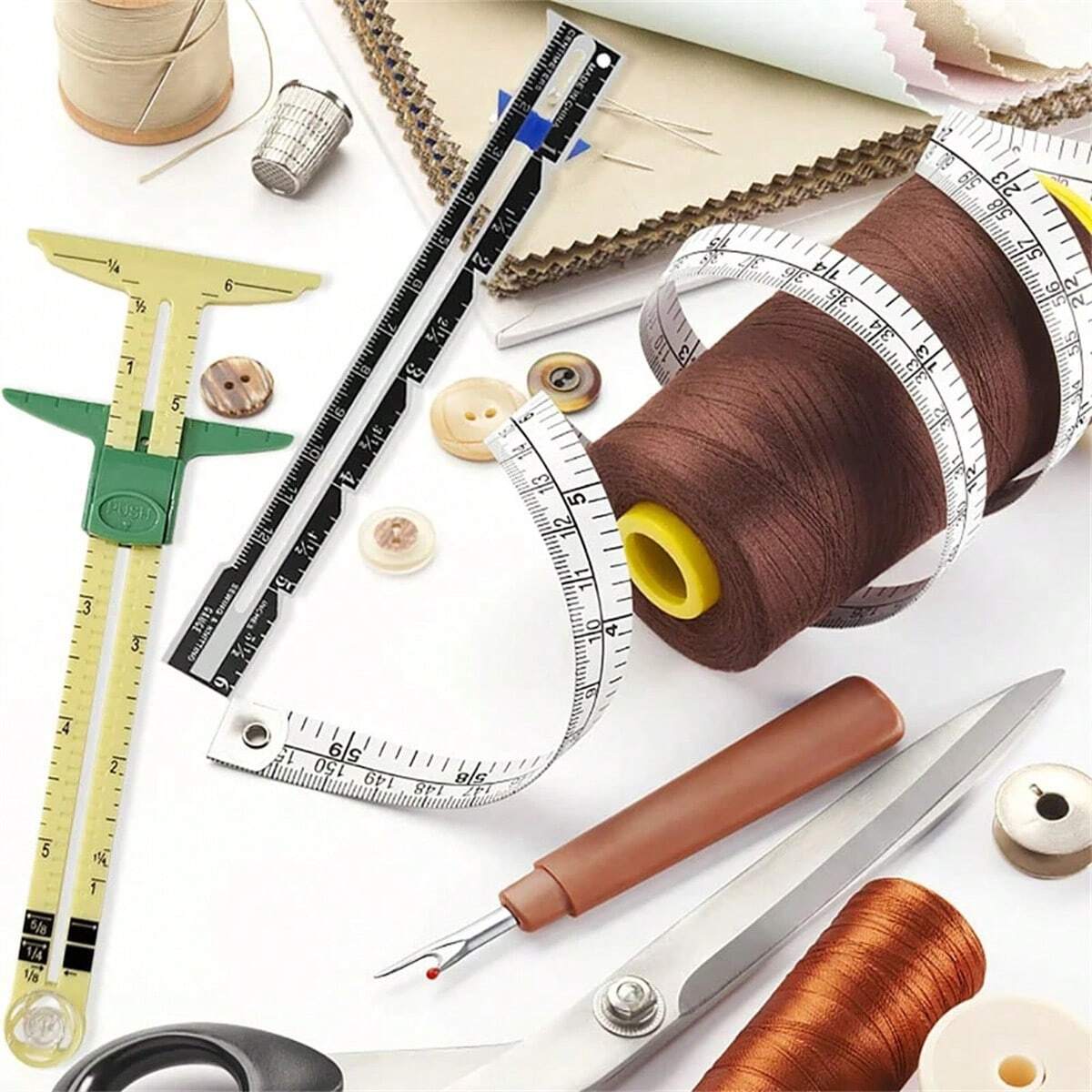 1pc Inch Ruler Scale 5-IN-1 Se - огляд і ціна Sewing Gauge Ruler