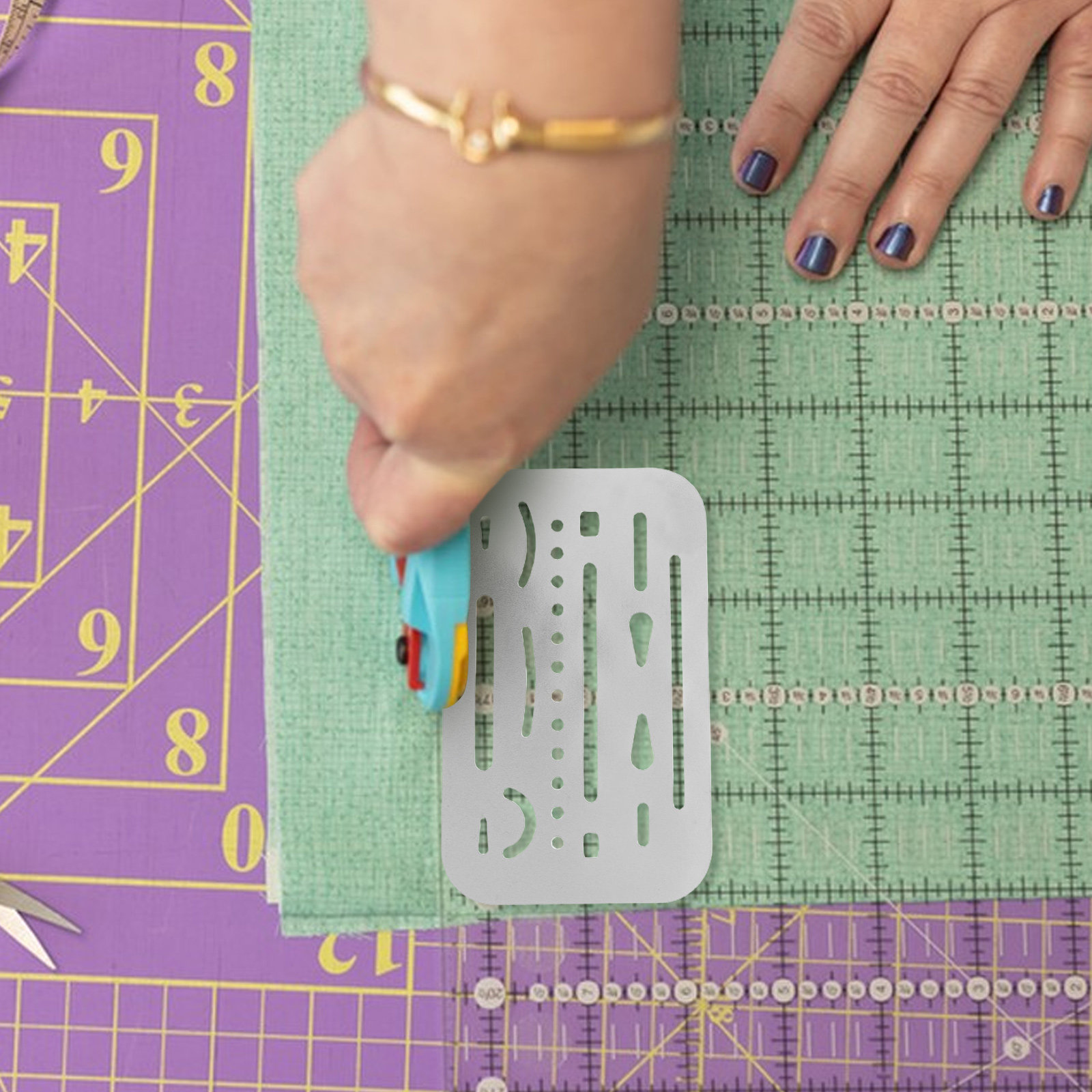 10Pcs Stainless Steel Drawing  - огляд і ціна Sewing Gauge Ruler