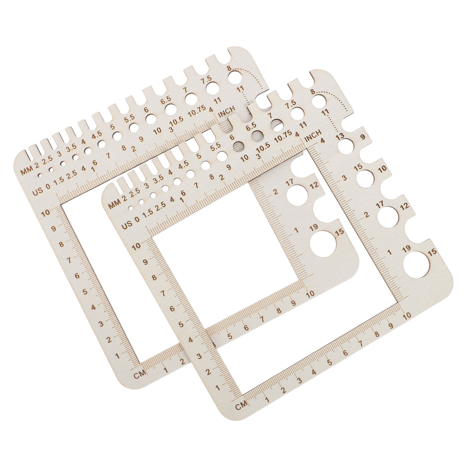 2Pcs Wooden Knitting Gauge Rul - огляд і ціна Sewing Gauge Ruler