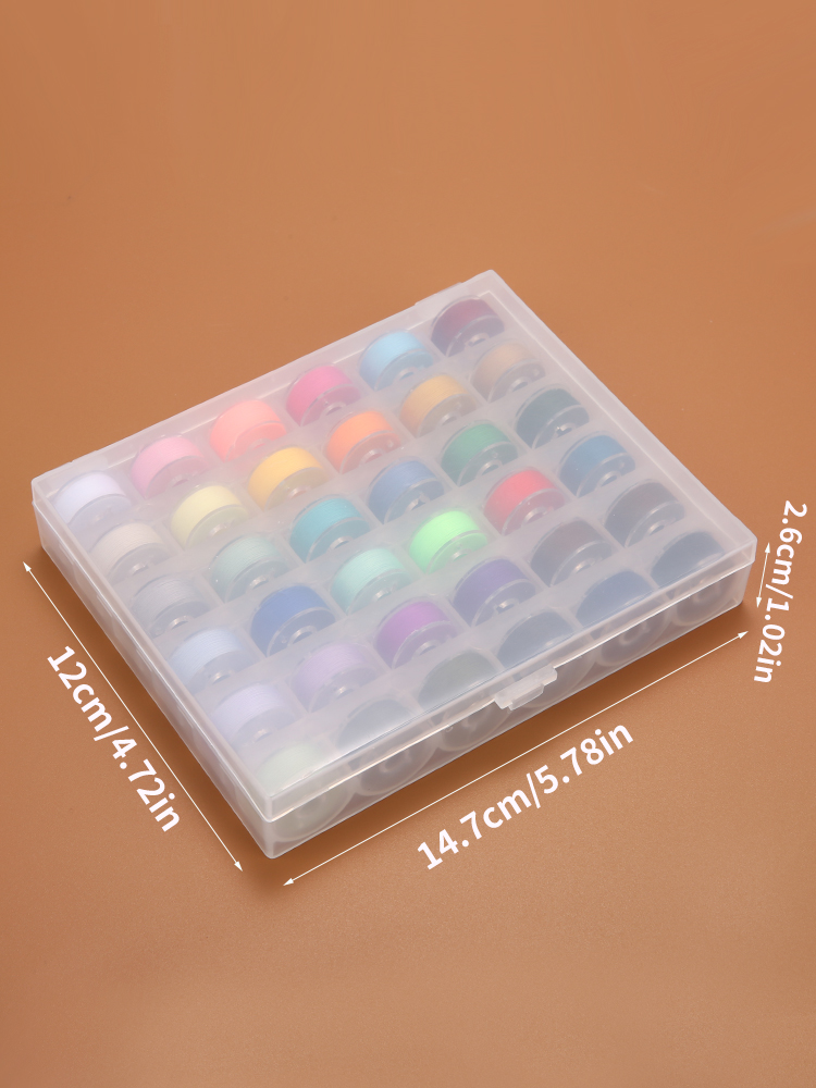25/36 Colors Set Bobbin Thread - огляд і ціна Bobbin Organizer Box