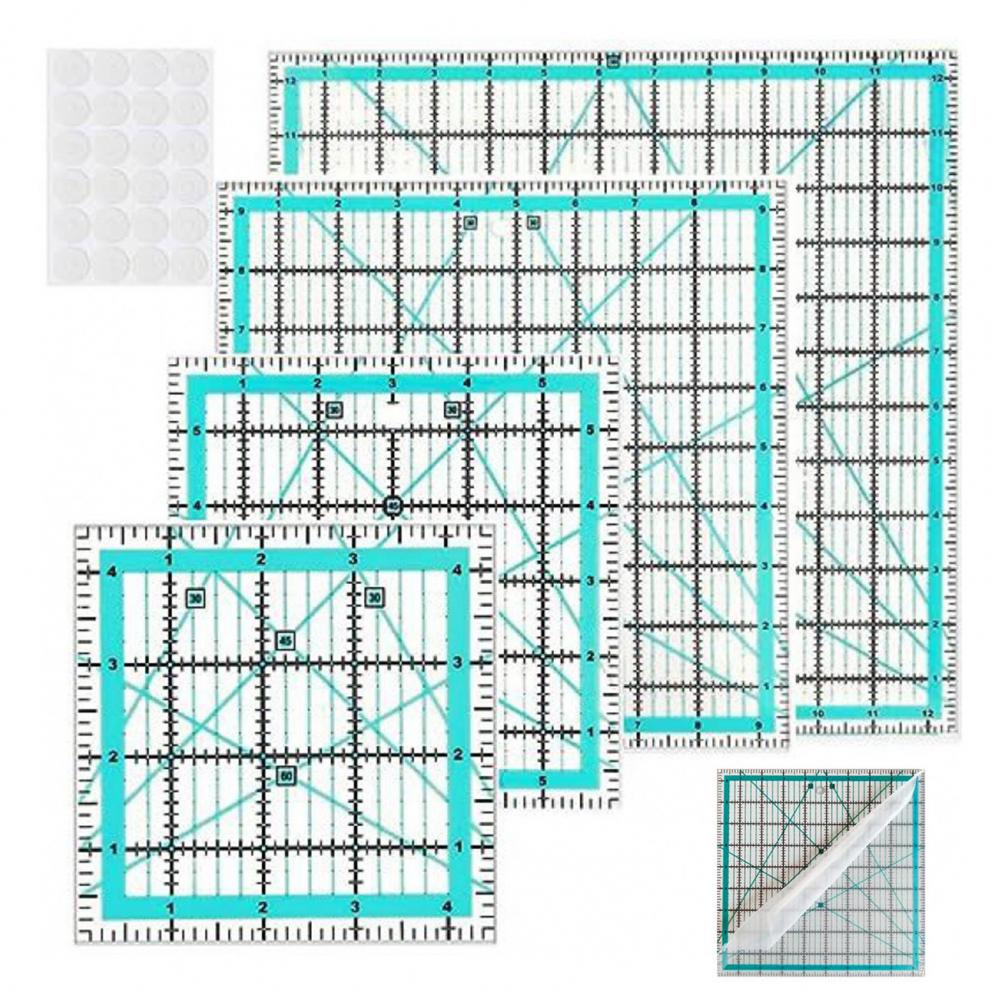 4Pcs Acrylic Quilting Ruler Sq - огляд і ціна Quilting Ruler Square